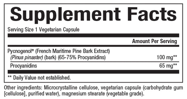 Natural Factors - Pycnogenol 100 mg, 30 vcaps