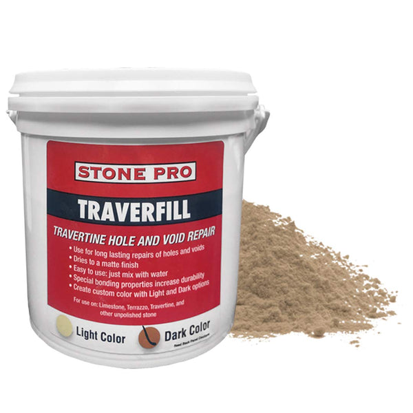 Stone Pro – Traverfill Dark (3 Lbs.) (For Repairing Holes in Travertine)