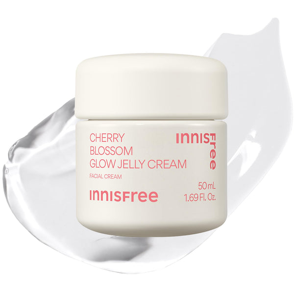 innisfree Cherry Blossom Glow Jelly Cream with Niacinamide for Smooth, Glowing Skin, Korean Skincare Hydrating Moisturizer