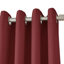 NIM TEXTILE Thermal Insulated Blackout Curtains Room Darkening Window Panel Grommet Top Drapes - Sofiter Collection - 110 In Total Width, 2-Panels Set, 55 In W x 63 In L, Burgundy