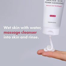 TOSOWOONG Salicylic Acid Foam Cleanser for Oily Skin, 18,000ppm Salicylic Acid, Deep Pore Cleansing, Face Wash For Breakouts, Exfoliating Cleanser, Korean Skin Care, 100ml, 3.38 fl. oz.