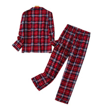 SUTPSL Women Flannel Pajamas Set Long Sleeve Shirt Pants S-XL Sleepwear Button Down Cute Pattern(RedPlaid,M-12-14)