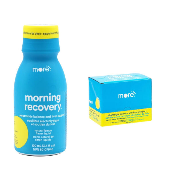 More Labs Morning Recovery, Liver Support Drink (Pack of 6), Original Lemon Flavor, Hovenia Dulcis, Milk Thistle, Prickly Pear, Korean Red Ginseng, B Vitamins, Electrolytes, No Artificial Flavors