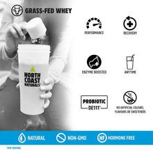 North Coast Naturals- Grass Fed Iso Protein 100- Whey Protein Powder Fortified with the prebiotic inulin and probiotic – 680 g- Unflavoured