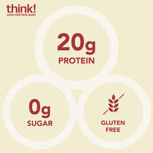 think! High Protein Bar, 20g Protein per bar, Zero sugar, Gluten Free - Brownie Crunch, 10 count/box, 60g per bar - Convenient On-the-go Delicious, Nutritious Snack (packaging may vary)