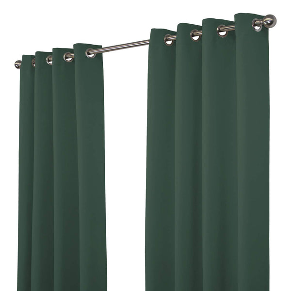 NIM TEXTILE Thermal Insulated Blackout Curtains, 110" Total Width, Room Darkening Window Panel Grommet Top Drapes, 2-Panels Set, 55" W x 96" L, Dark Green