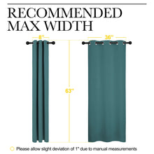 NICETOWN Blackout Curtains 2 Panels for Bedroom- Thermal Insulated Grommet Blackout Curtains 63 Inches Long for Living Room/Kitchen Rideaux occultants (2 Panels, W42 x L63 -Inch,Sea Teal)