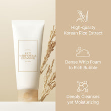 I'm from Rice Whip Facial Cleanser 5.07 Fl Oz, low-pH Korean Rice Water Face Wash for sensitive, dry skin, Gentle Face Wash for Hydrating & Moisturizing, Creamy Lather, Makeup Remover