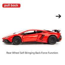 TGRCM-CZ 1/36 Scale Aventador LP700-4 Casting Car Model, Zinc Alloy Toy Car for Kids, Pull Back Vehicles Toy Car for Toddlers Kids Boys Girls Gift (Red)