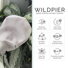 Wildpier Beauty Exfoliating Glove Mitt Body Scrub for Bath Shower Spa Hand Exfoliator Gloves, Dead Skin Cell Remover, Deep Exfoliation Scrubber, White