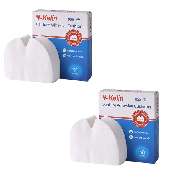 Y-Kelin Denture Adhesive Cushion Upper 30 pads(pack of 2)