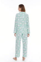 SUTPSL Women Flannel Pajamas Set Long Sleeve Shirt Pants S-XL Sleepwear Button Down Cute Pattern(GreenSheep,M-12-14)…