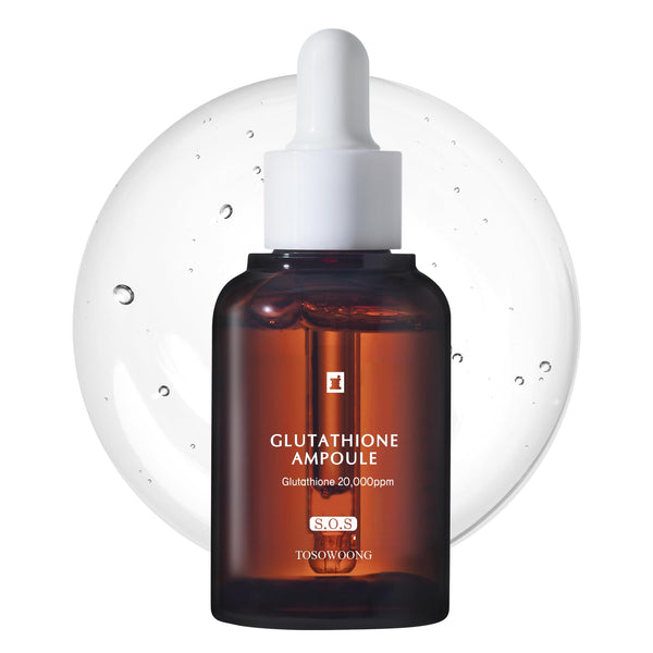 TOSOWOONG Glutathione Serum with 20,000ppm Glutathione, Niacinamide and hyaluronic acid, Improve skin elasticity, Revitalize complexion, Korean Skincare, 30ml, 1.01 fl. oz.