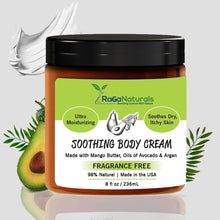 RaGaNaturals Natural Moisturizing Cream - Body & Face Moisturizer for Dry to Very Dry, Sensitive Skin - Unscented Body Cream with Vitamin E & Avocado, Argan Oil - Non-Comedogenic, Fragrance Free -8 Oz