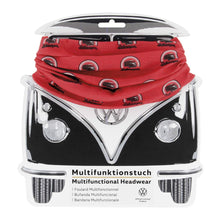 BRISA VW Collection - Volkswagen Unisex Tube Scarf Bandana Neck Gaiter Multifunctional Mouth Nose Protection T1 Bus (Vintage Logo/Red)