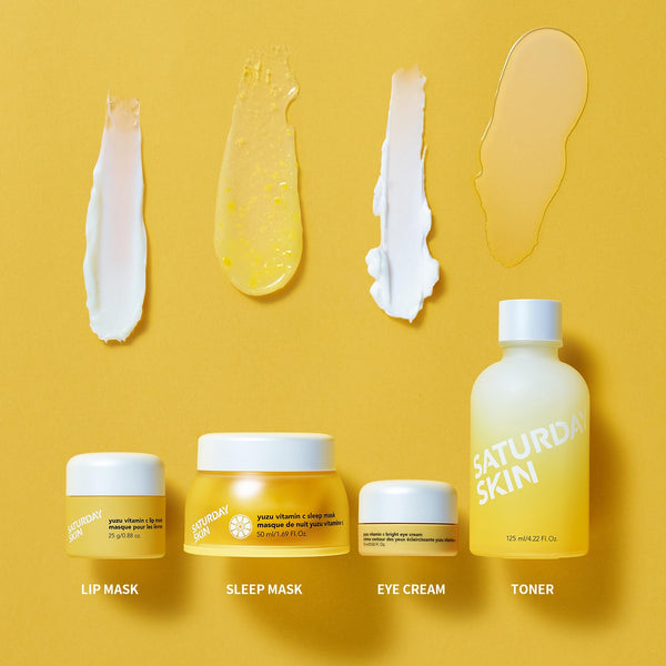 Saturday Skin Yuzu Vitamin C Lip Mask Overnight Lip Sleeping Mask Moisturizing For All Skin Types Softer & Smoother Pout Lip Balm Hydrating Infused with Vitamin B5 Non-Sticky, Vegan & Cruelty-Free