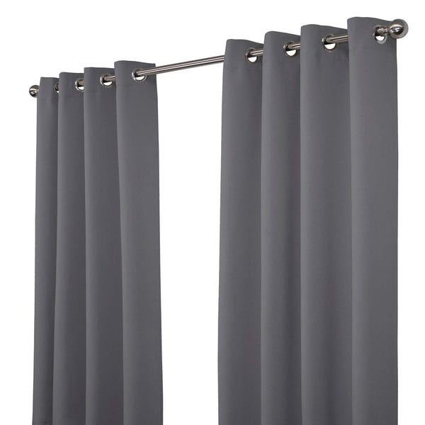 NIM TEXTILE Thermal Insulated Blackout Curtains, 140" Total Width, Room Darkening Window Panel Grommet Top Drapes - 2-Panels Set, 70" W x 84" L, Dark Grey