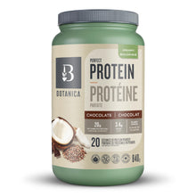 Botanica Perfect Protein Powder Chocolate - 20g plant-based protein per serving, Non-GMO, Stevia and Sugar-Free, Gluten-free, dairy-free, vegan, chocolate pre-workout or post-workout protein powder for men and women, 20 day supply