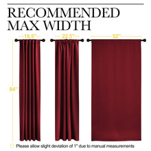 NICETOWN Christmas Decor Red Blackout Curtains 2 Panels 84 Inches Long for Living Room - Thermal Insulated Room Darkening Back Tab/Rod Pocket Panels for Bedroom (52 Width, Burgundy Red, 2 Pcs)