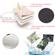 ZCOINS 11 Pieces Mix Size Reusable Menstrual Napkins Pads for Light Medium Heavy Flow and Night Cloth Pad with Wet Bag