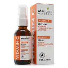 Maritime Naturals Vitamin C Serum for Face & Neck with Hyaluronic Acid & Balanced Botanicals | Professional Vitamin C Face Serum for Women & Men, Organic Skin Care, Born In Nova Scotia, Canada (60ml)