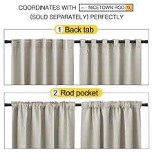 NICETOWN Blackout Window Curtains for Kids Room, Thermal Insulated Door Drapes for Dining Room Decoration, Universe Themed Room (Natural, 1 Panel = 52