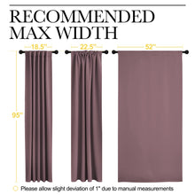 NICETOWN Bedroom Curtains Blackout Curtain Panels - (Dry Rose Color) 52x95 inch, 2 PCs, Insulating Energy Saving Solid Rod Pocket Blackout Drapes