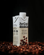 BRÜST PROTEIN COFFEE LIGHT ROAST - 12 Pack (20g Protein, 120mg Caffeine, 120 Calories) Light Bodied, Slightly Sweetened, 330mL, Brust Cold Brew Iced Coffee - AS SEEN ON DRAGON'S DEN