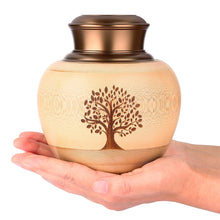 Medium Keepsake Urns for Human Ashes Made of Bamboo,Memorial Cremation Urns for Human Ashes Adult Female Male,Decorative Urns Ash Container with Tree of Life Pattern,Hold Up to 90 Cubic Inch