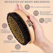 VERYOND Copper Body Brush Dry Skin Brush with Ion Charged Bristles Dry Brushing, Exfoliating Body Brush,Reduce Stress, Wood