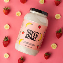 Naked Shake – Vegan Protein Powder, Strawberry Banana – Flavored Plant Based Protein From US & Canadian Farms with MCT Oil, Gluten-Free, Soy-Free, No GMOs or Artificial Sweeteners – 2.1 Pounds