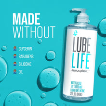 Lube Life Water-Based Toy Lubricant, 32 Fl Oz (946mL) Toy-Safe lube for Men, Women and Couples, Non-Staining