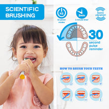 YUNCHI Baby Toothbrush, Toddler Toothbrush Age 0-4 Years, K3 Sonic Baby Electric Toothbrush with LED Smart Timer, BPA Free Baby Toothbrush 0 Months and up, Baby Toddler Electric Toothbrush 4 Heads