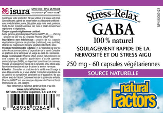 NATURAL FACTORS Gaba (250 mg - 60 veg caps)