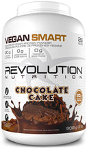 Revolution Nutrition, Vegan Smart, Vegan Protein Powder, Dairy Free, Plant Based, Sugar Free, Soy Free, BCAAs, Keto Friendly, For Men & Women, 20g Of Protein Per Scoop, 908g, 26 Servings (Chocolate Cake, 2 Pound)