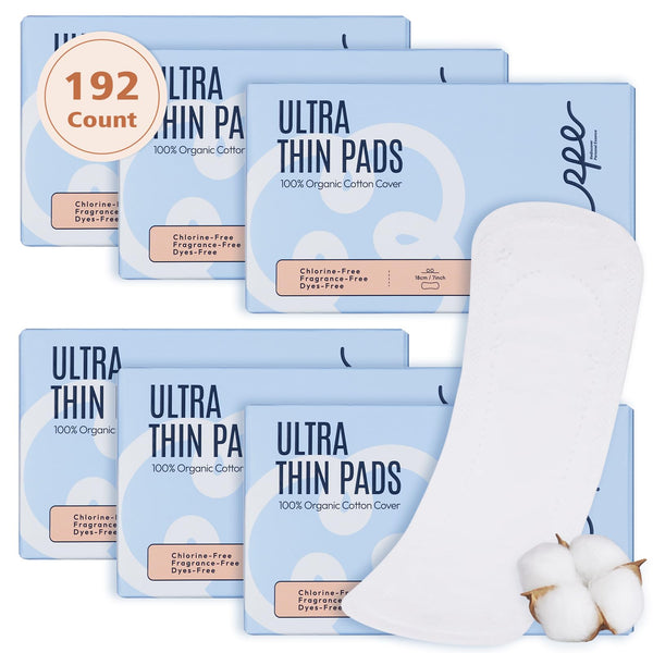 Rpe Life 100% Organic Long Panty Liners for Women long-192ct, Ultra Thin Cotton Cover, Long Pantiliners, Light Absorbency, Unscented Barely There Pantie Liners (Long Liner, Size 2, 192ct)