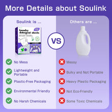 Soulink Laundry Detergent Sheets, 480 Loads (2 Pack), Eco-Friendly, Plant-Based, Hypoallergenic, No Plastic Jug, Lavender Scent