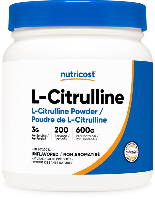 Nutricost Pure L-Citrulline (Base) Powder (600 Grams)