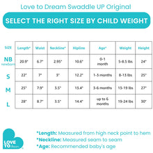 Love To Dream Swaddle UP, Dramatically better sleep, Allow baby to sleep in their preferred arms up position for self-soothing, snug fit calms startle reflex, Blue, Medium, 13-18.5 lbs.