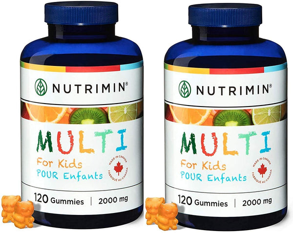 Nutrimin Multi+ Gummy for Kids - Allergen Free Vegan Vitamins and Nutrients - 240 Count of Halal Multivitamin Gummies (2 month supply)