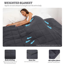 PRETTY NIGHT Weighted Blanket 15lbs Queen Size Dark Grey 60