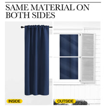 NICETOWN Blackout Curtains Window Drapes - Navy Blue Thermal Insulated Curtain 2 Panels for Boy's Nursery, 42 Inches W by 40 Inches L