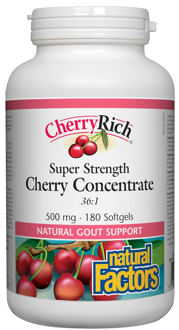 Natural Factors Super Strength Cherry Concentrate, 180 Softgels