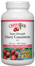 Natural Factors Super Strength Cherry Concentrate, 180 Softgels