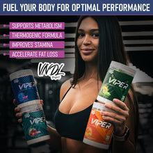 VNDL Viper Thermogenic Energy Powder - Supports Metabolism & Performance, Includes Green Tea Extract, Beta-Alanine & More - Energy-Boosting Powder for Men & Women - Blue Razz Gummies - 30 Scoops