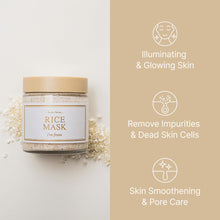 I'm From Rice Mask 110 g, exfoliating wash off facial mask for dull skin, organic rice, pore clearing, remove dead skin cells, uneven skin tone, smooth skin, moisturizing, radiant