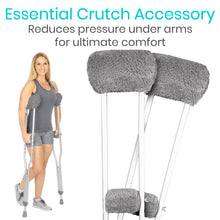 Vive Sheepskin Crutch Pads & Hand Grips - Comfortable, Breathable, Machine Washable Padding for Adults - Premium Accessory Covers for Crutches, Armpits - Latex-Free & Non-Toxic