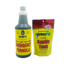 GREEN PIG Drain Field Cleaner, Septic Safe Drain Clog Remover, Treatment for Quickly Clearing Leach Field System Clogs, Back-Ups, and Foul Odors in Septic Tank Systems, Emergency Formula, 1 Quart