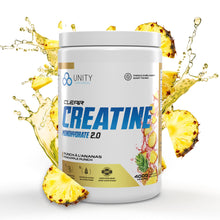 Unity Supplements Flavoured Creatine Monohydrate Powder - Promotes Muscle Growth, Recovery, Strength & Performance - 5g Pure Creatine - 60 Servings (400g) - Easy Mix Formula (Pineapple Punch)