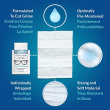 Optico Pre-Moistened Lens Cleaning Cloths - Premium Quality Cleaner for Eye Glasses, Screens, and Cameras Lenses - 360 Streak-Free and Individually Wrapped cloth wipes, 5 x 3.5 Inches (2xOCW180)